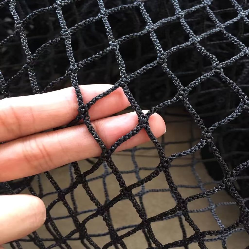 Lglfdj Black Kids Safety Rope Netting For Balcony Fence, Protection Netting For Top Bunk, Stairway Railing Safety Net, Outdoor Knotless Stadium Sports Netting(Size:0.5mx9m(1.64Ftx29.5ft),Color:black)