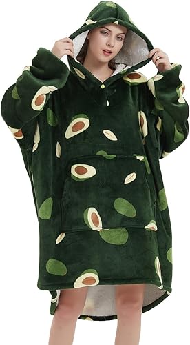 Miniatura 10 de NAFLEAP Manta con capucha para mujer, manta para adultos, de gran tamaño, forro polar, sherpa, sudadera de Navidad, regalo para mujer