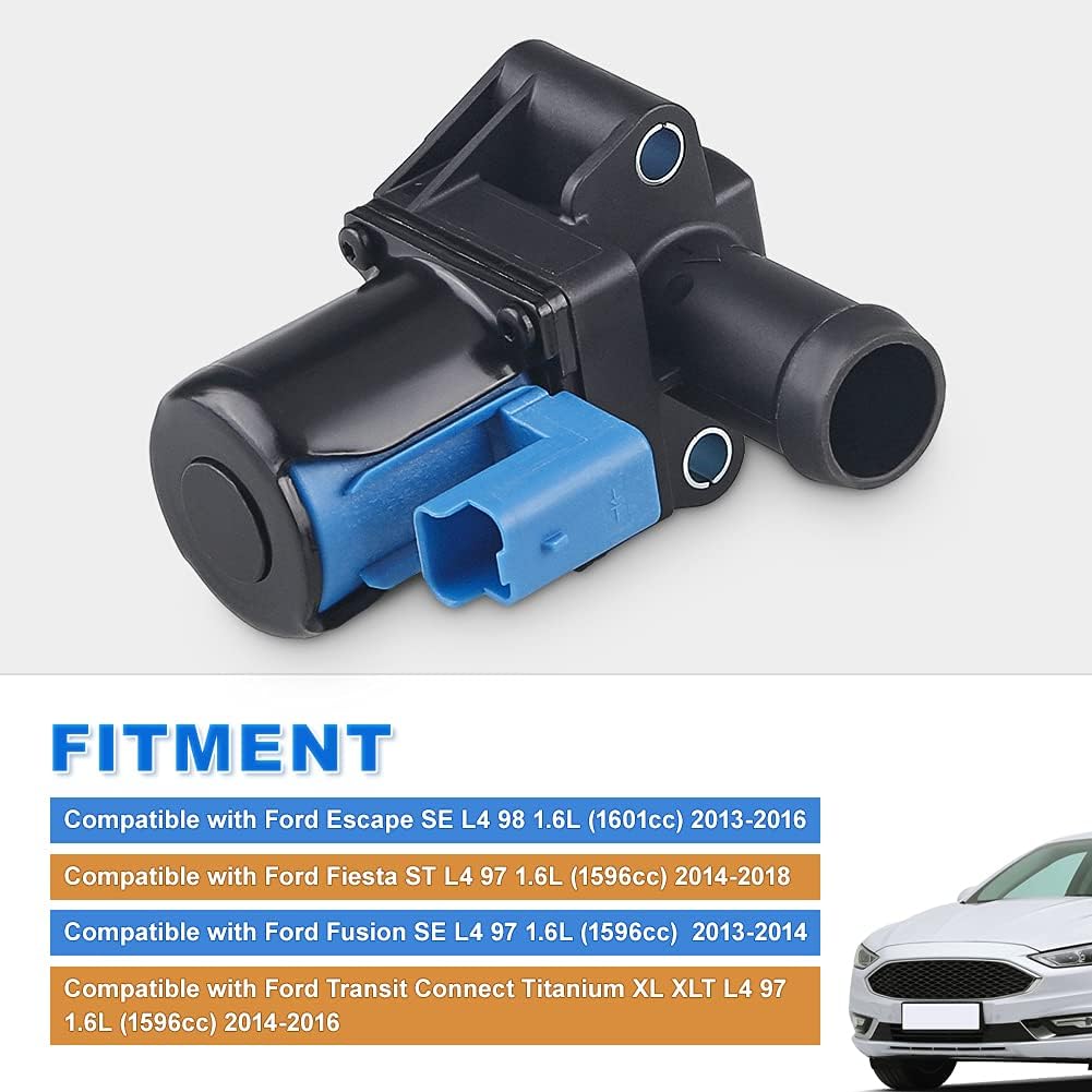 JDMON Compatible with HVAC Radiator Heater Control Valve Ford Escape 2013-2016 Fiesta 2014-2018 Fusion 2013-2014 Transit Connect 2014-2016 Engine Coolant Bypass Valve BM5Z-18495-A BM5Z-18495-B YG-780
