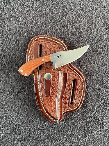 Mini Faca Campeira Tatuzinha Skinner Muladeira Artesanal 13cm, Lâ...