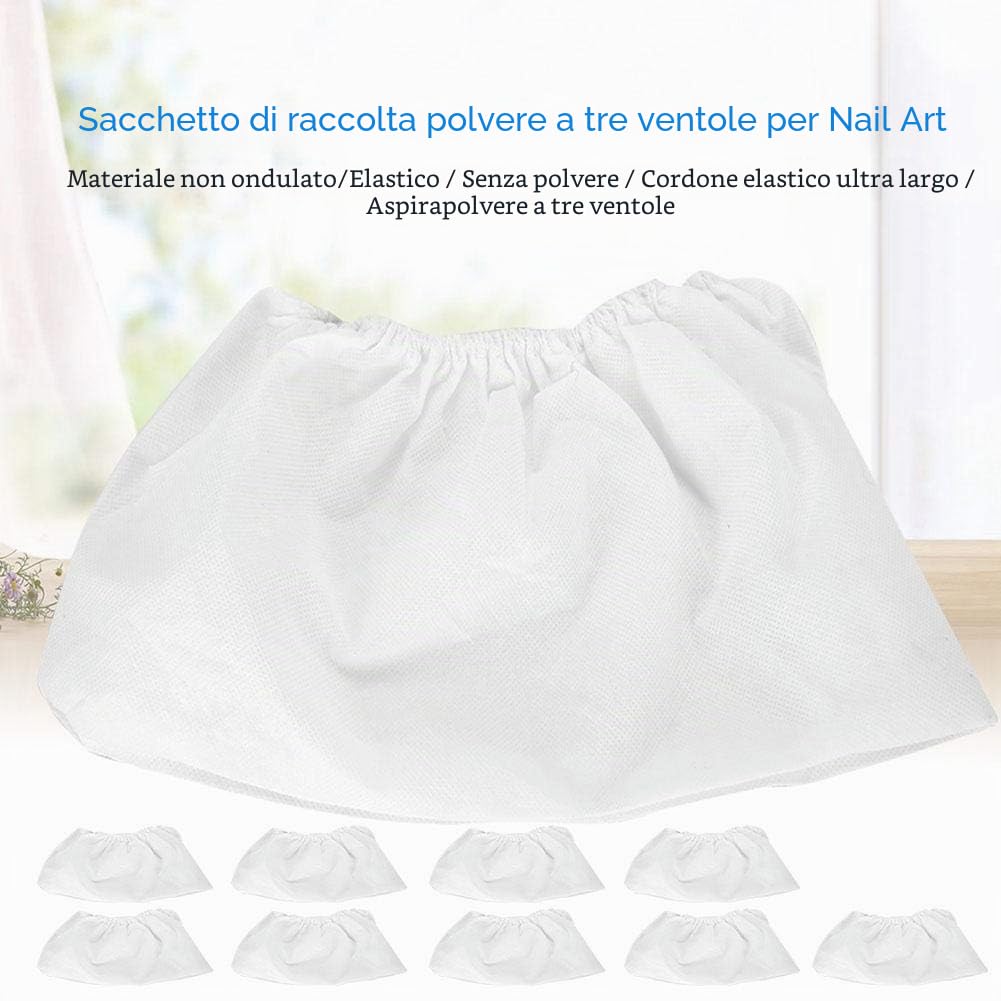 Sacchetti Ricambio Per Aspiratore Unghie Professionale Nail Art Ricostruzione Borsa Del Collettore Di Aspirazione Della Polvere Del Chiodo, Utili Per La Nail Art E Ricostruzione Unghie(10 PCS)