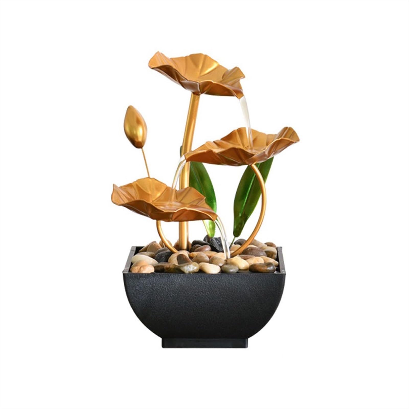 Desktop fountain Circulating Water Fountain Ornaments Desktop Features Office Fortune-making Decorations Living Room Fountains Desk waterfall decor