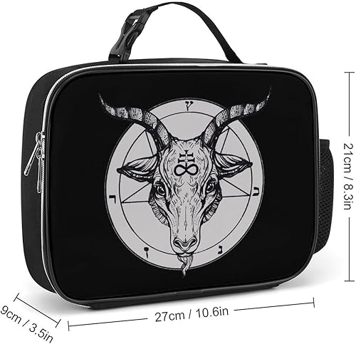 Miniatura 2 de Baphomet Satanic Goat Head Insulated Lunch Bag for Men Women Reusable Lunch Box Portable Tote Bag for Work Pinic
