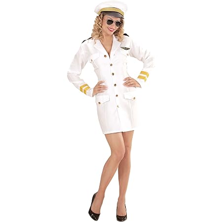 Widmann WDM06864 - Costume Capitano di Marina Donna, Bianco, Large :  Amazon.it: Abbigliamento