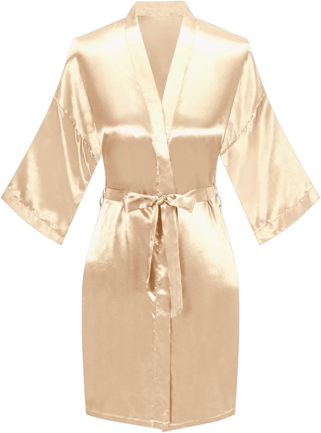 Women's Birthday Queen Squad Kimono Party Robe Short Silky Nightgown Sleepwear Gift