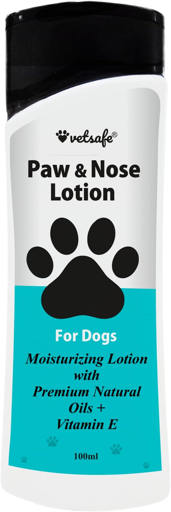 VetSafe Paw and Nose Lotion for Dogs 100 ml | Best Treatment for Dogs and Puppies with Dry Nose, All Natural and Hypoallergenic Remedy for Chapped Dry Nose| for Dry, Cracked, Chapped Paws, Nose & Elbows | Ayurvedic Treatment of Puppies, Dogs, Kitten, Cats of All Breed