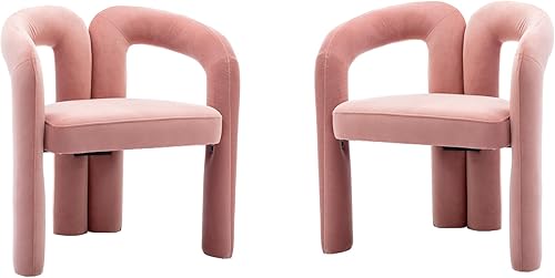 Miniatura 12 de SZLIZCCC Juego de 2 sillas de comedor modernas, sillones de tela, sillas tapizadas para sala de estar, cocina, comedor (terciopelo azul marino)