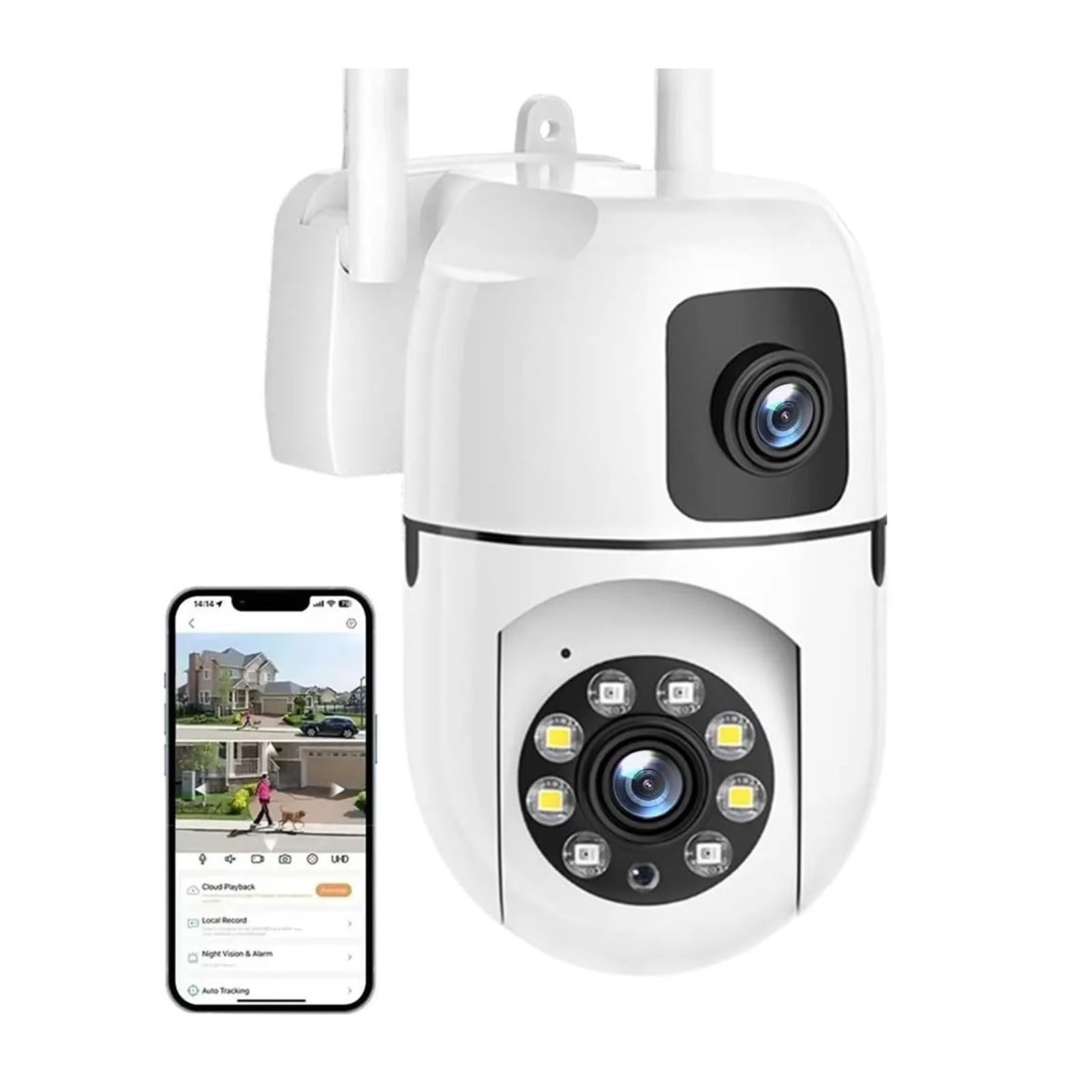 JVDDI 4MP Dual Lens IP Camera WiFi Wireless Indoor Security Protection Bluetooth Connection PTZ CCTV Video Surveillance Cameras(4MP Camera)