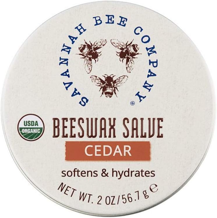 Cedar Beeswax Salve by Savannah Bee Company - Large - Certified USDA Organic
