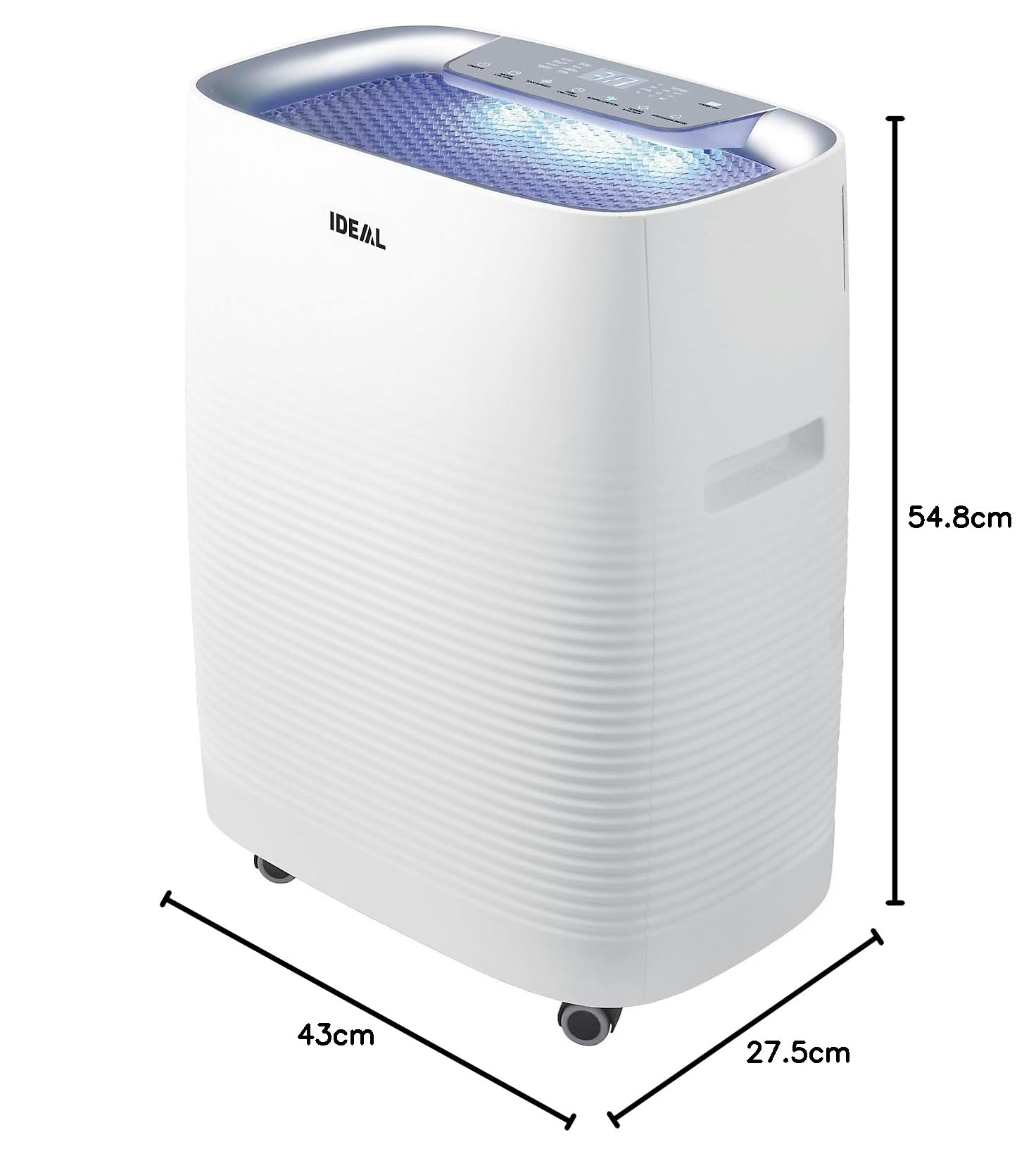 IDEAL Oczyszczacz powietrza i nawilżacz powietrza AP35H (2 w 1) z filtrem HEPA i filtrem zapachowym dla czystego i optymalnie nawilżonego powietrza w pomieszczeniu do 45 m² przed drobnym pyłem, pyłkami, alergenami, bakteriami – do domu