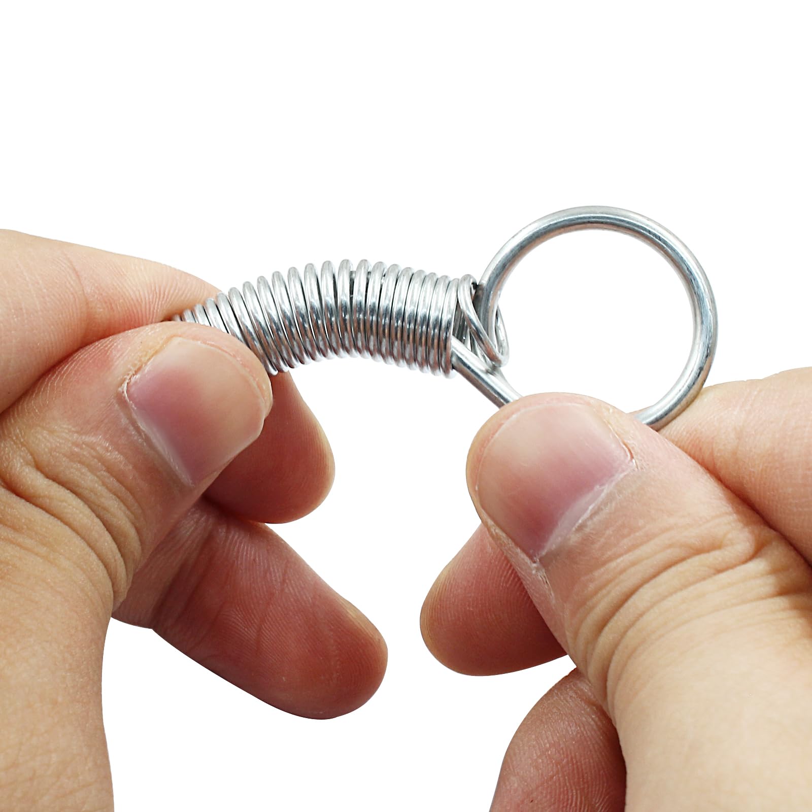 PHITUODA 20Pcs Spring Latch Hook Pet Door Latch Spring Cage Latch Cage Lock Metal Finger Spring Door Hook for Fixing Rabbits Birds Dogs Cats Squirrels Small Animals