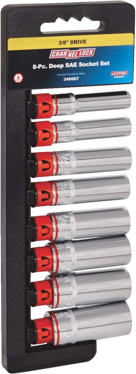 Channellock Products Standard 3/8" Drive 6-Point Deep Socket Set (8-Piece)