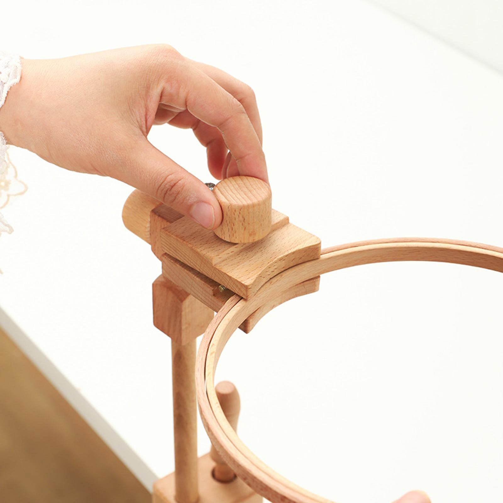 Verstellbarer Stickrahmen Aus Buchenholz für Und Rechteckige Stickringe, 20cm Schleife