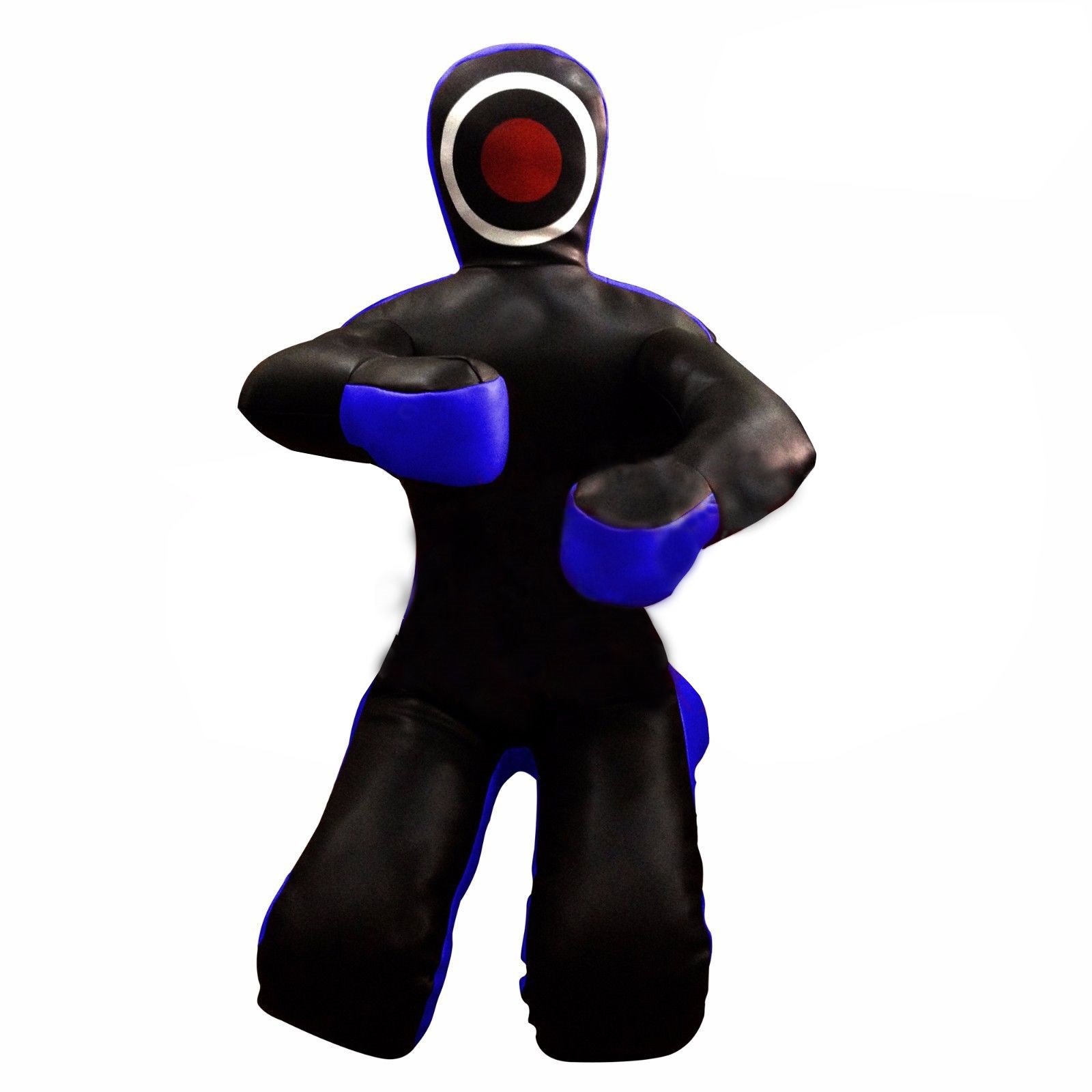 LEATHERAY MMA Jiu Jitsu Grappling Dummy Judo Punching Bag,Brazilian Jiu Jitsu Dummy,Wrestling Grappling BJJ Dummy Black Synthetic Leather- 59 inches-Unfilled