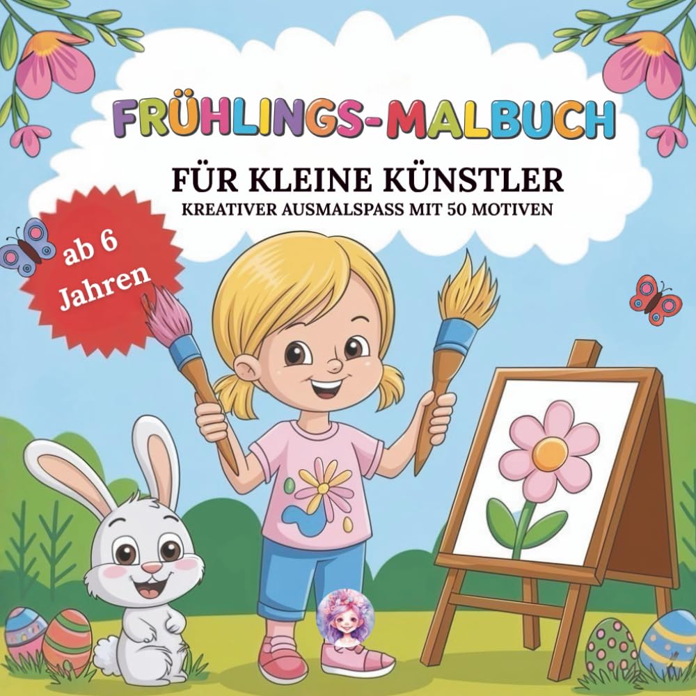 Frühlings-Malbuch für kleine Künstler: Kreativer Ausmalspaß mit 50 Motiven für Kinder ab 6 Jahren (Bunt durchs Jahr - Malbücher für jede Jahreszeit)