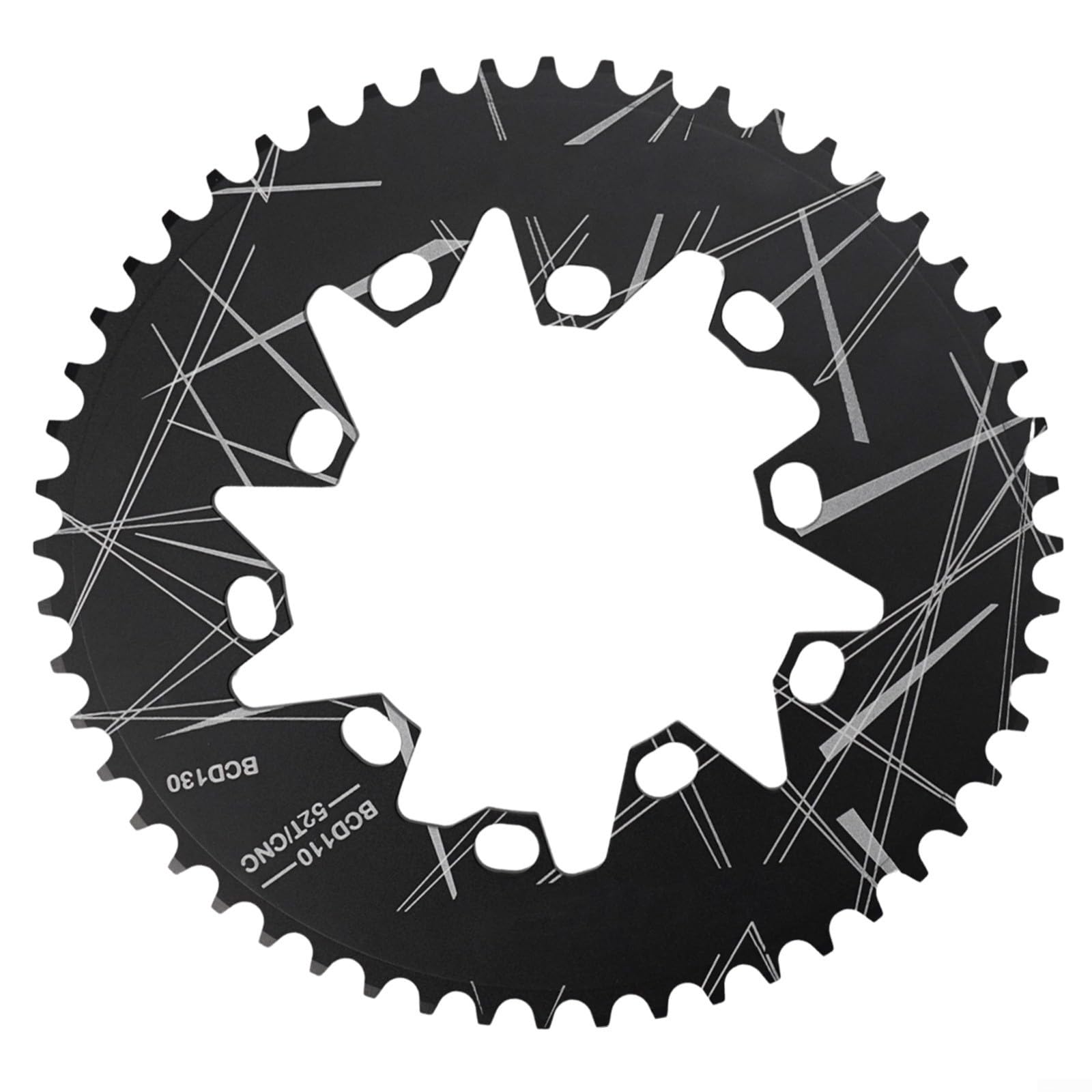 para plato Ovalado MTB Carretera 58T Negro para plato Ovalado