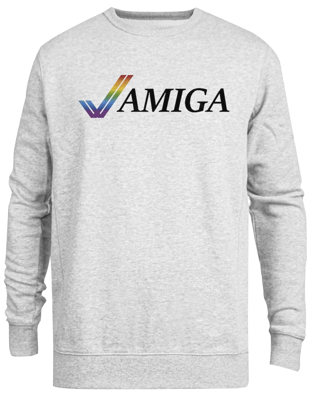Pull ras du cou Amiga finition premium vêtement gris unisexe