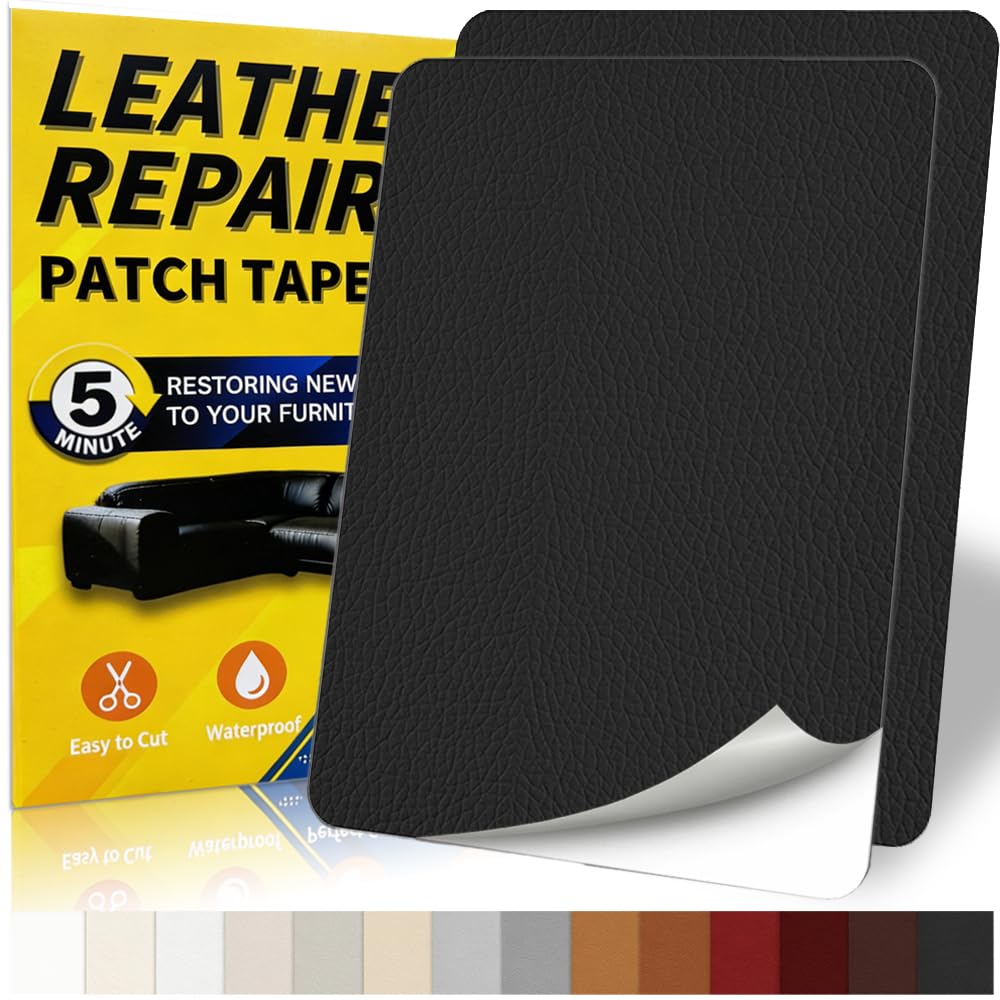 Gelaisi Leder Reparatur Set, Kunstleder Selbstklebend, Kunstleder-Reparaturset
