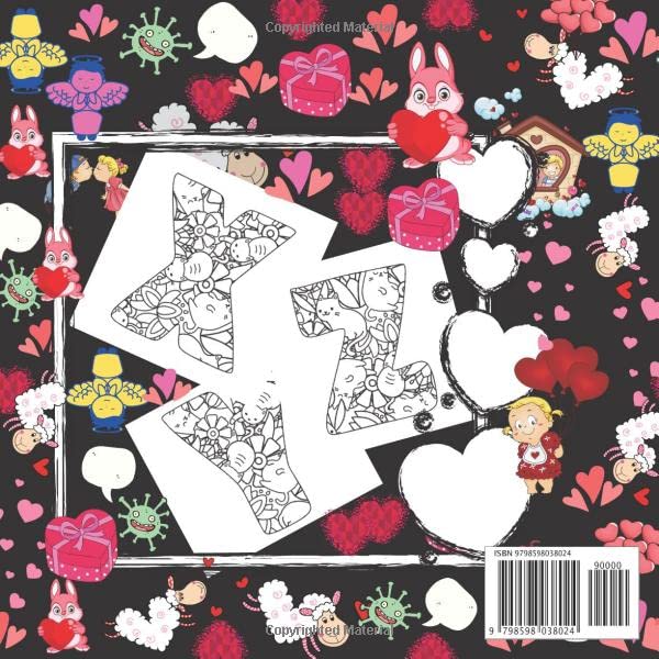 I Spy Valentine Coloring Book For Kids: A Cute Valentine's Day Activity Coloring And Guessing Book With Cat-Themed Alphabets; A Perfect Gift For Kids, Toddlers And Preschool image 3
