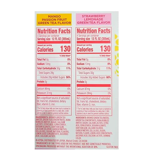Miniatura 2 de Joyba Té de burbujas, paquete variado de té verde, 12 onzas líquidas (paquete de 8)