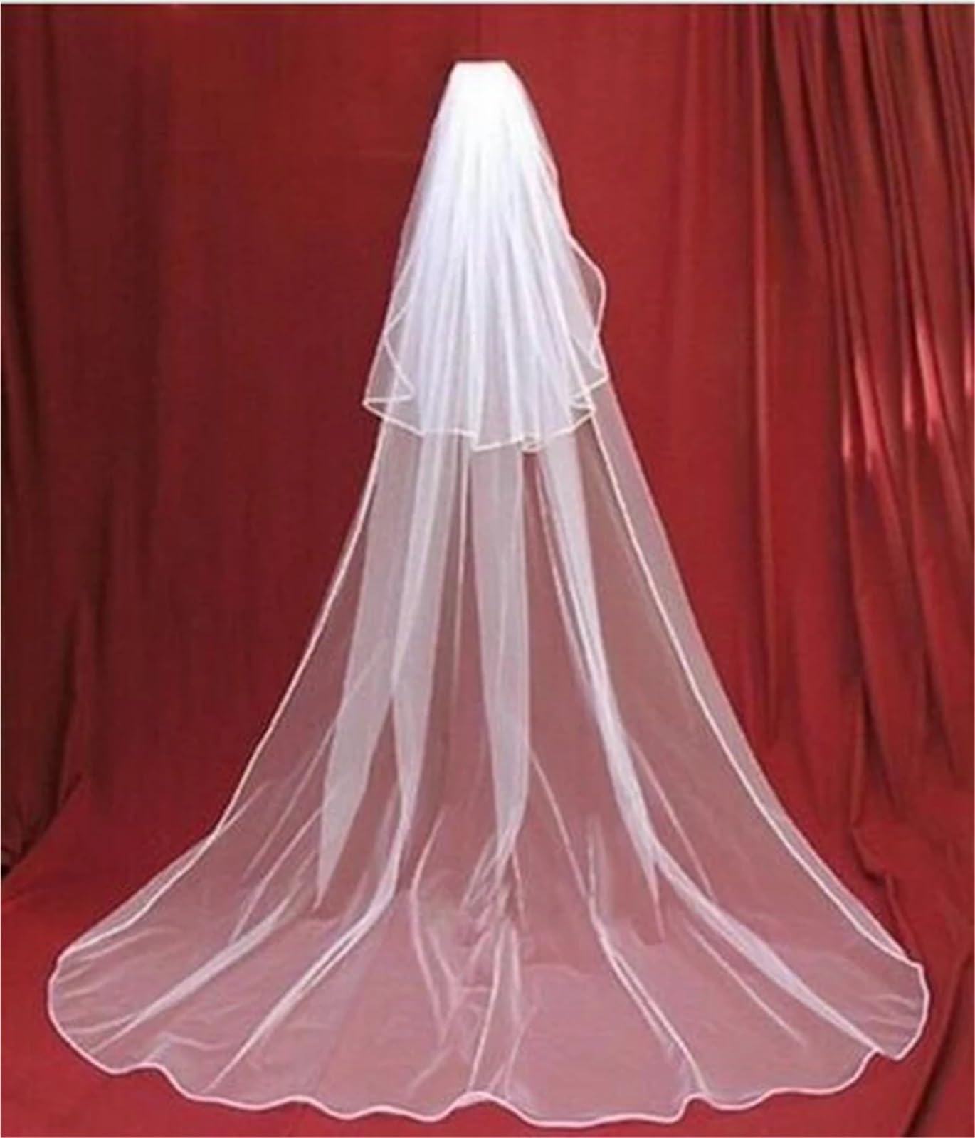 Genérico 2-Layer Bridal Veil Long Wedding Veil with Elegant Velo de Novia Wedding Accessories Velo de Novia