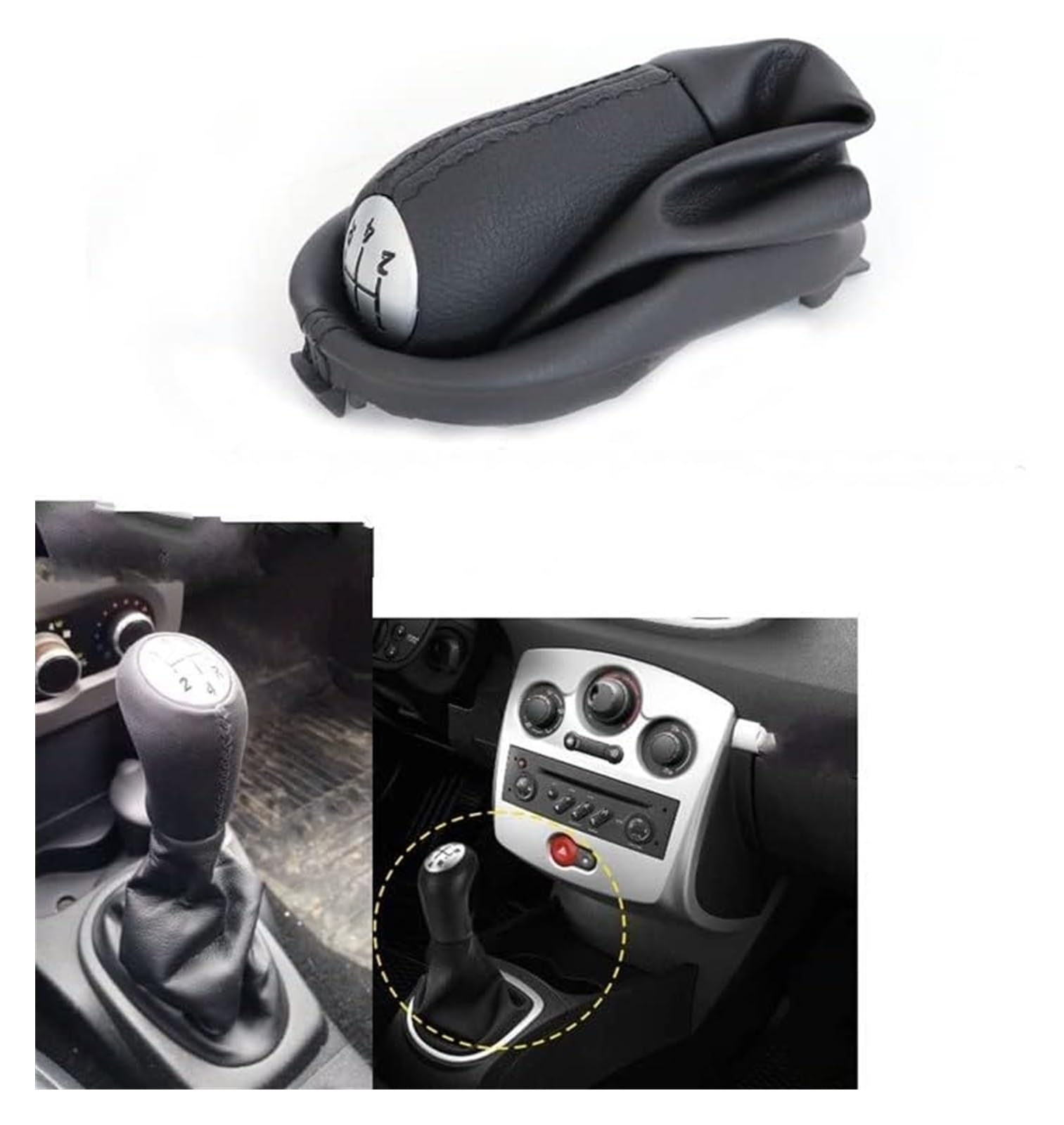 Per R&ENAULT Per Clio 2 Per Clio 3 Per M&EGANE 2 Per Scenic 2 Per Kangoo Pomello Cambio Manuale 5 Marce Copri Cuffia Leva Pomello Cambio