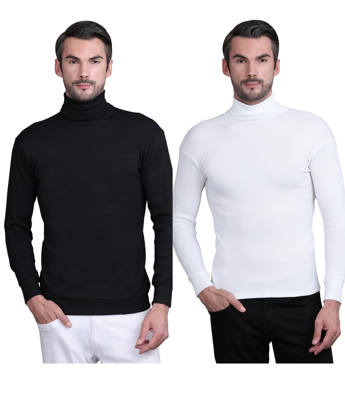 Men's Cotton Wool Stylish Turtle Neck Sweater | Winter Turtle Neck Sweater for Men | High Neck Pullover Sweater, Full Sleeve Winter Sweater for Men-1