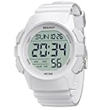 Beeasy Men Digital Sports Watch,Waterproof Watch with Stopwatch Countdown Timer Alarm Function Dual Time Rubber Strap Wrist Watch for Men/Student