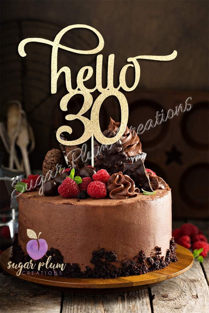 Hello 30 Cake Topper