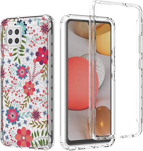 Funda para Galaxy A42 5G, Samsung A42 5G Funda transparente para niñas, TPU suave 360, cuerpo completo, a prueba de golpes, híbrida, transparente,