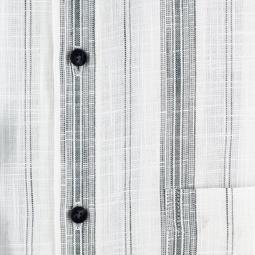 Image of 7-DAYS Men's Premium Striped Shirt - 100% Cotton, Tailored Fit (Between Slim & Regular), Full Sleeve, with Pocket - Smart Office & Casual Look