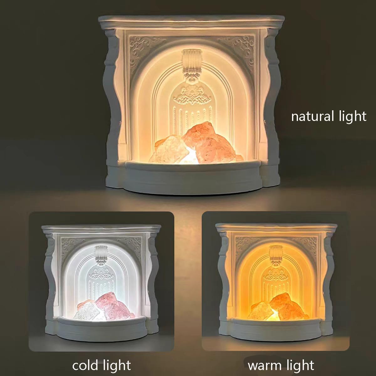 Aroma Aromatherapy Crystal Passive Diffuser with Essential Oils Crystal Stone lamp for Home Decor Birthday Gift for Women (Pink)