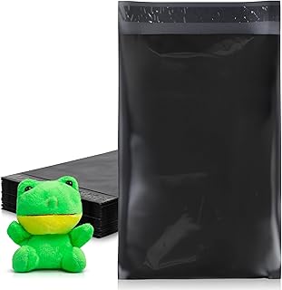 Black Poly Mailers 6 x 9 inches. Pack of 100 Waterproof Poly Shipping Bags for Clothes. Tear-Resistant Plastic Shipping Bags. Self-Sealing Poly Mailer Bags. Sturdy Poly Bags for Shipping