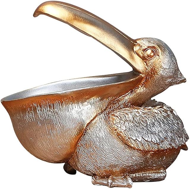Toucan Key Storage Figurine Pelican Statue Storage Basket Key Bowl Resin Animals Birds Shape Home Interior Decorations Office Decorations