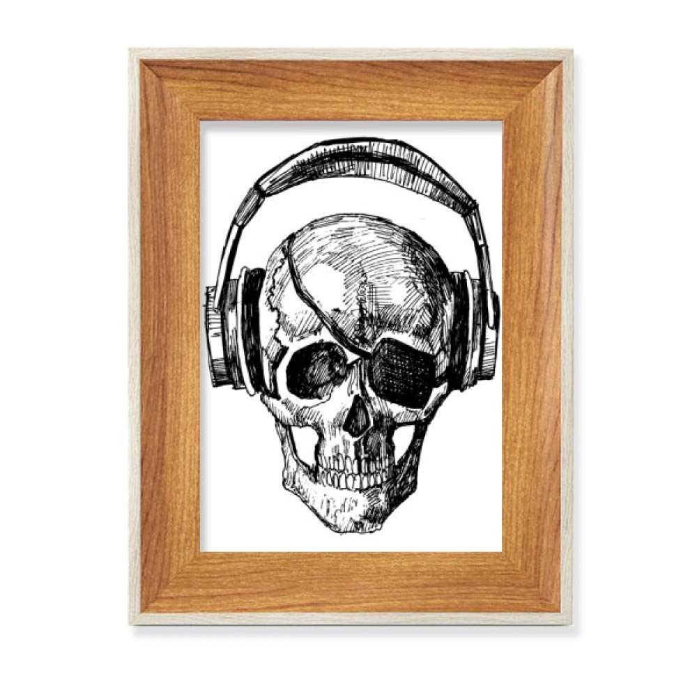 Cadre de photo en bois pour bureau style musique fou
