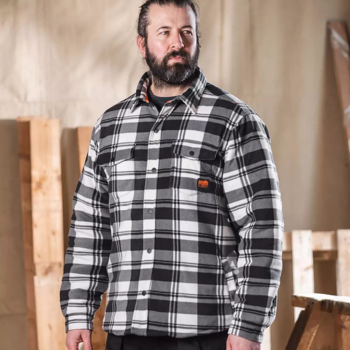Scruffs Camicia da Lavoro Imbottita A Quadri Giacca a Quadri Uomo (Pacco da 1)