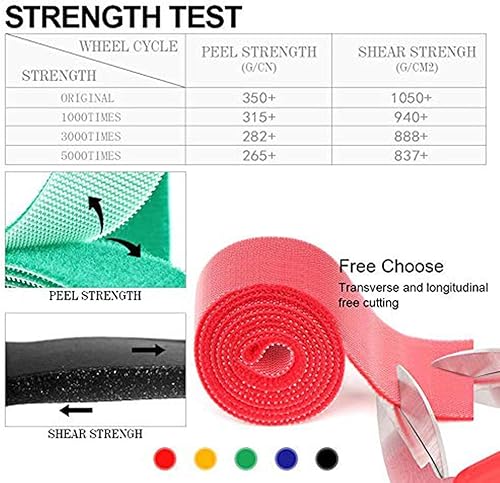 Miniatura 5 de Bridas reutilizables de 1 x 16 pies con 25 hebillas de metal, correas de gancho y bucle ApexOne de 1 pulgada de ancho, correas ajustables de corte a
