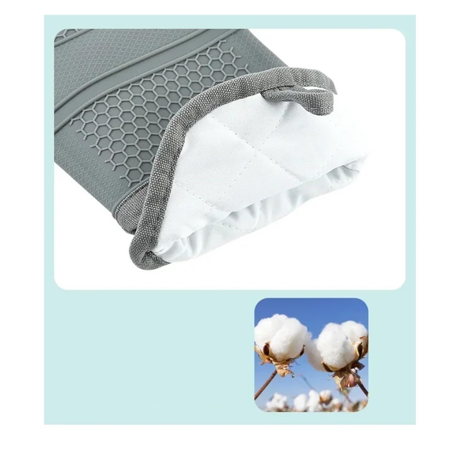 Set de guantes de horno de silicona, kit de 6 piezas con soportes y tapetes