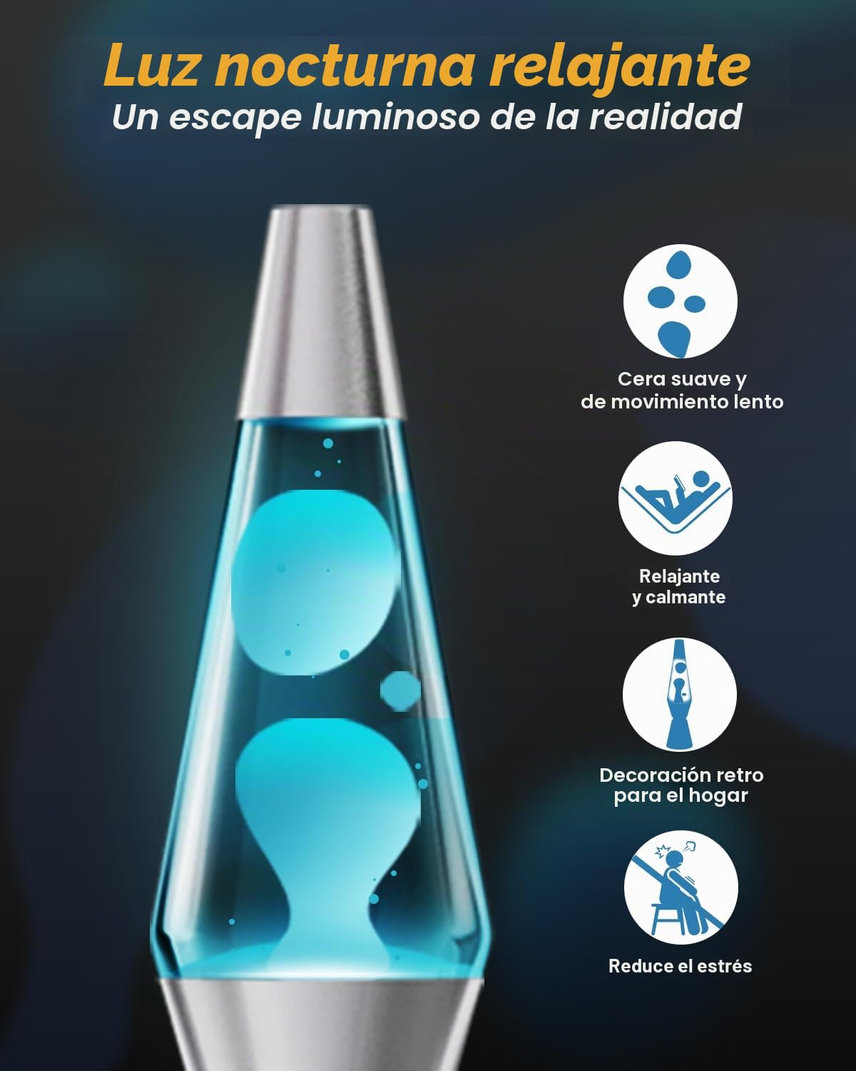 AONESY Lámpara de Lava, Lámparas de Lava para el Alivio del Estrés y Relajación, Lámpara Retro de Decoración del Hogar, Lámpara de Lava de 17 Cambios de Color Grande con Control Remoto para Adultos y