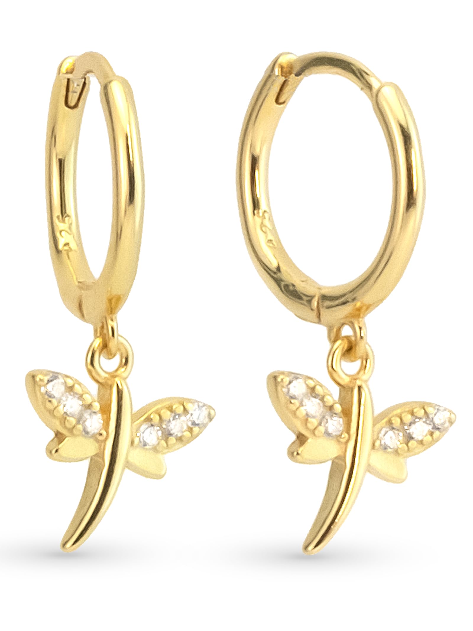 UNIQA JEWELS Pendientes de aro pequeños con colgante de plata de ley 925, pendientes hipoalergénicos para mujeres y niñas, joyas regalo para ella