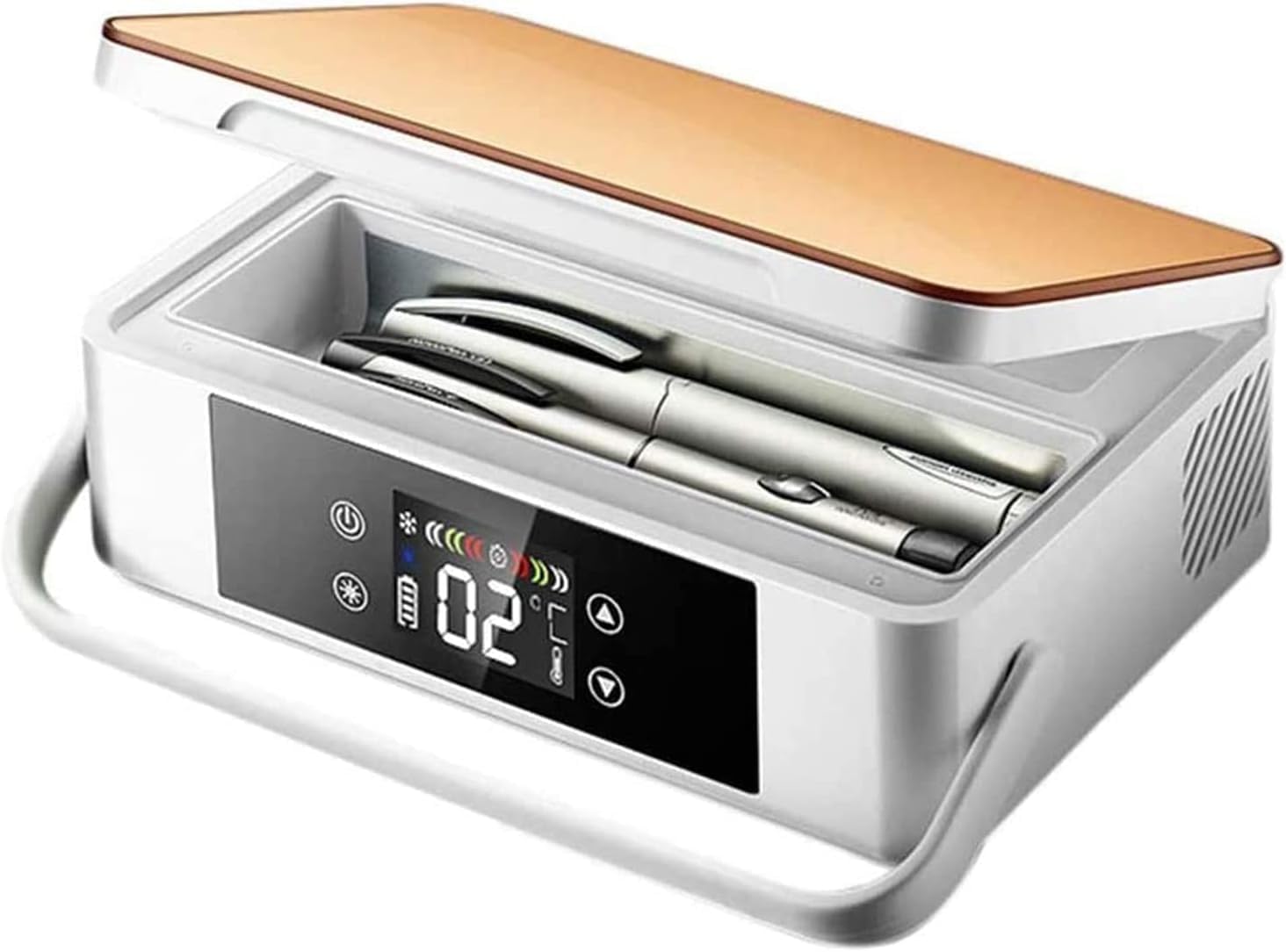 インスリン冷蔵ボックス薬クーラー 2 バッテリー付き大容量車の冷蔵庫