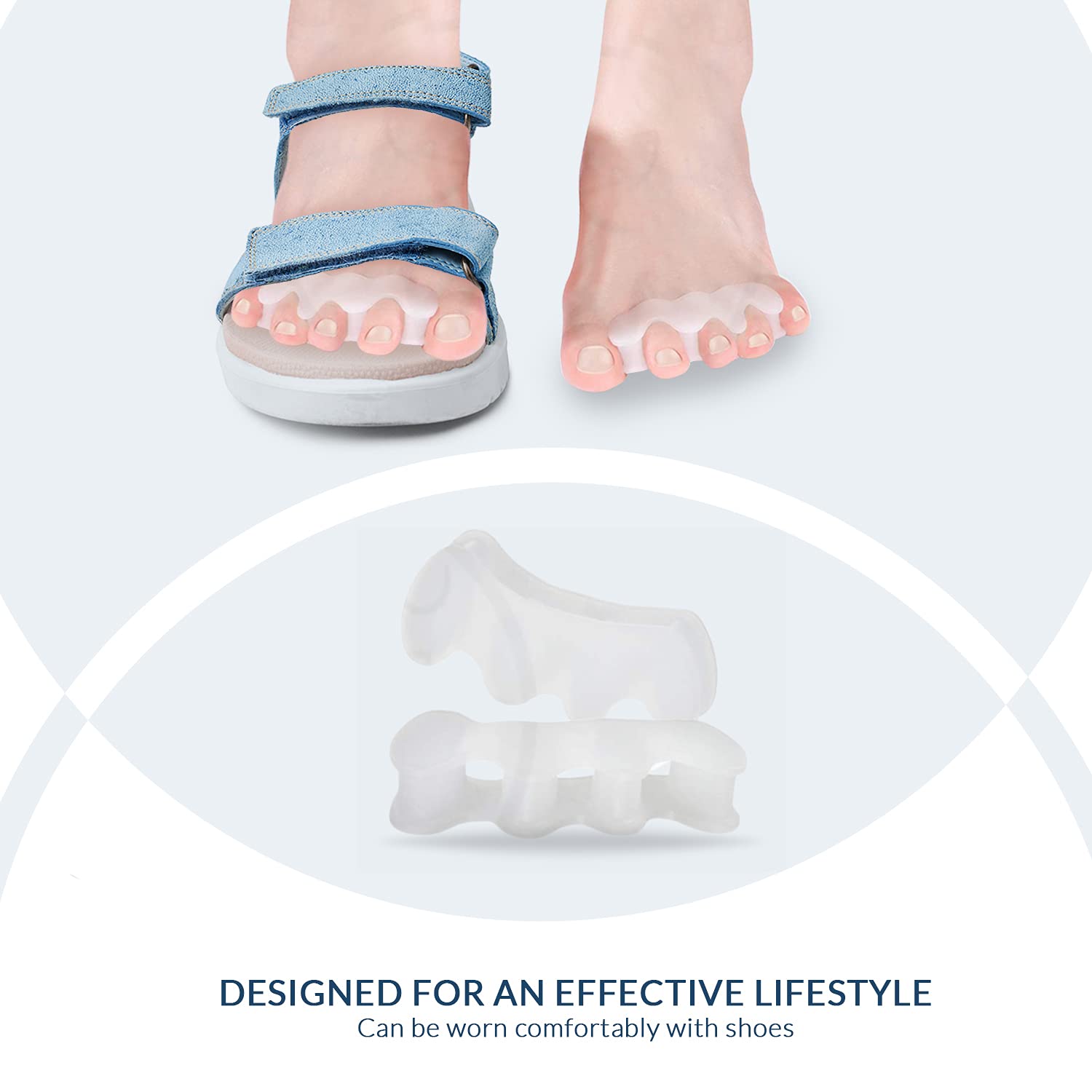 Gel Toe Separators, Spreaders & Straighteners Hammer Toe Separator to Relieve Foot Pain