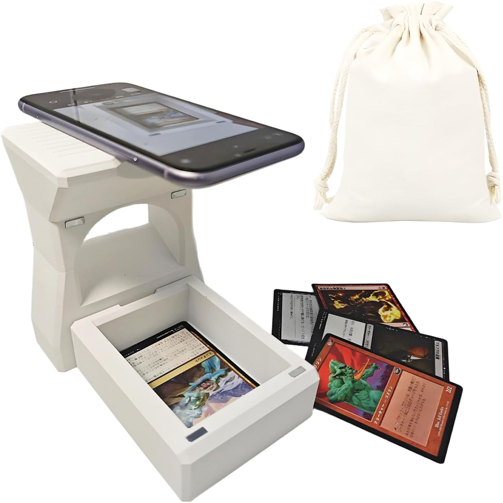 Zilimontt Sammelkarten Scanner Box Weiß | MTG Karten Scan Station Mit ManaBox App
