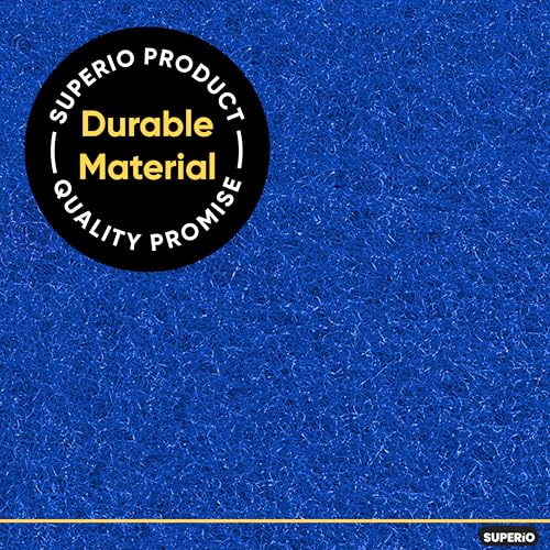 Image of Scouring Pad Non-Scratching Scrubber Non-Scratch Cleaning Scrub Pads, Heavy Duty Scouring Pad, Reusable Kitchen Scrubbing Pad Pack of 3, Blue, By Superio