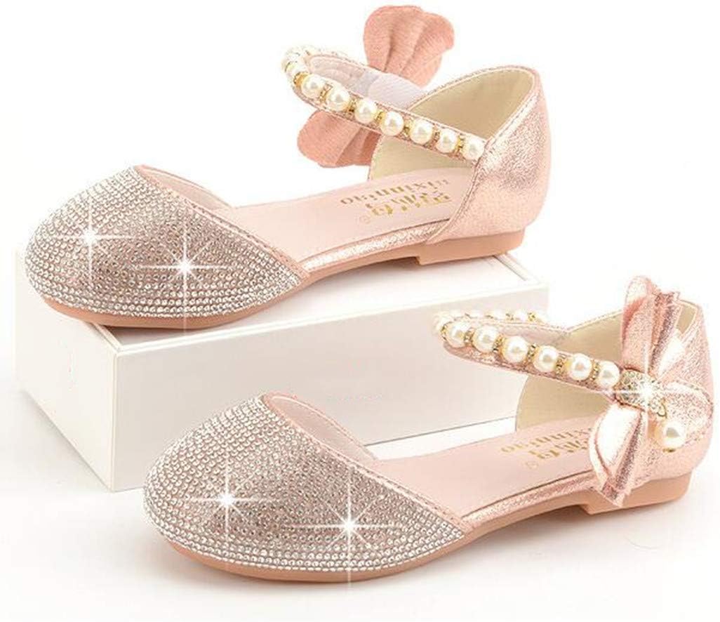 Little Girl's Adorable Sparkle Mary Jane Ballerina Flat Princess Flower Wedding Party Dress Shoes - Image 5