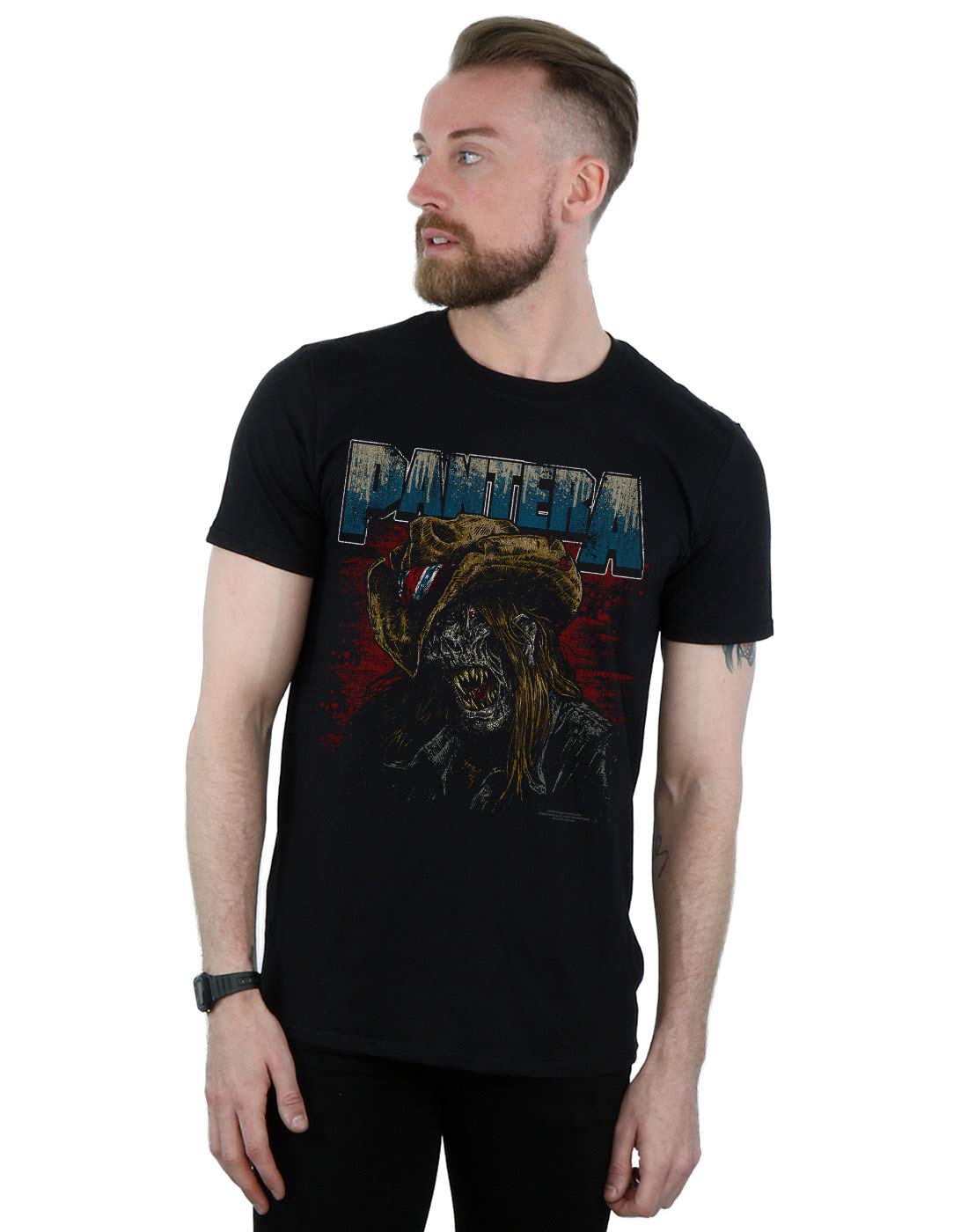 Absolute Cult Men's Black Pantera Zombie Cowboy T-Shirt XXXX-Large