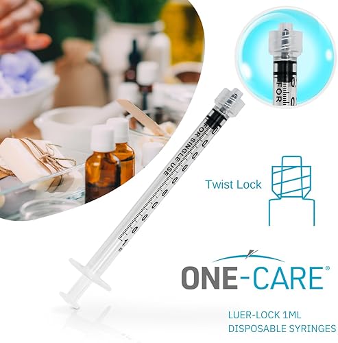 Miniatura 2 de ONE-CARE Jeringa Luer Lock de 0.0 fl oz, estéril, espacio muerto bajo, jeringas empaquetadas en ampolla 100bx 1cc