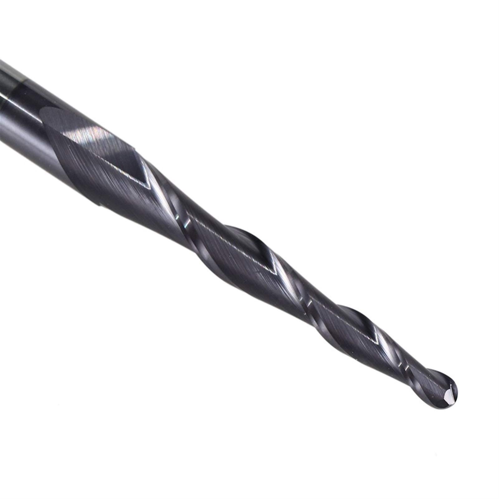 Zkenyao-Router bit Tungsteno carburo sólido 4 mm 6 mm de 8 mm de Bola de la Nariz sin cónicos Molinos de enrutador bits CNC Taper Wood Metal Fresing Cutter, Utilice Seguridad confiable