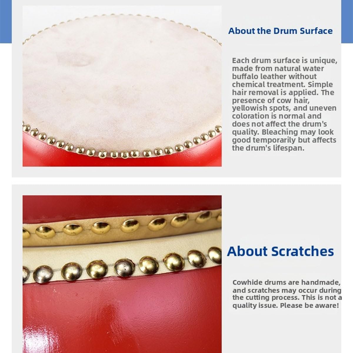 Amazon | 太鼓 和太鼓 23cm 小太鼓 牛革張り 赤色 バチ 楽器 練習 演奏