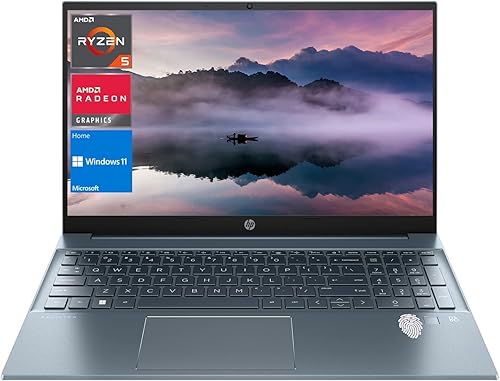 Miniatura 1 de HP Laptop Pavilion 2023, pantalla FHD de 15.6 pulgadas, procesador AMD Ryzen 5 5625U, 16 GB de RAM, SSD PCIe de 512 GB, teclado retroiluminado,
